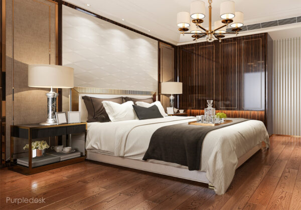 Purpledesk - Classic Bedroom Interior Designed